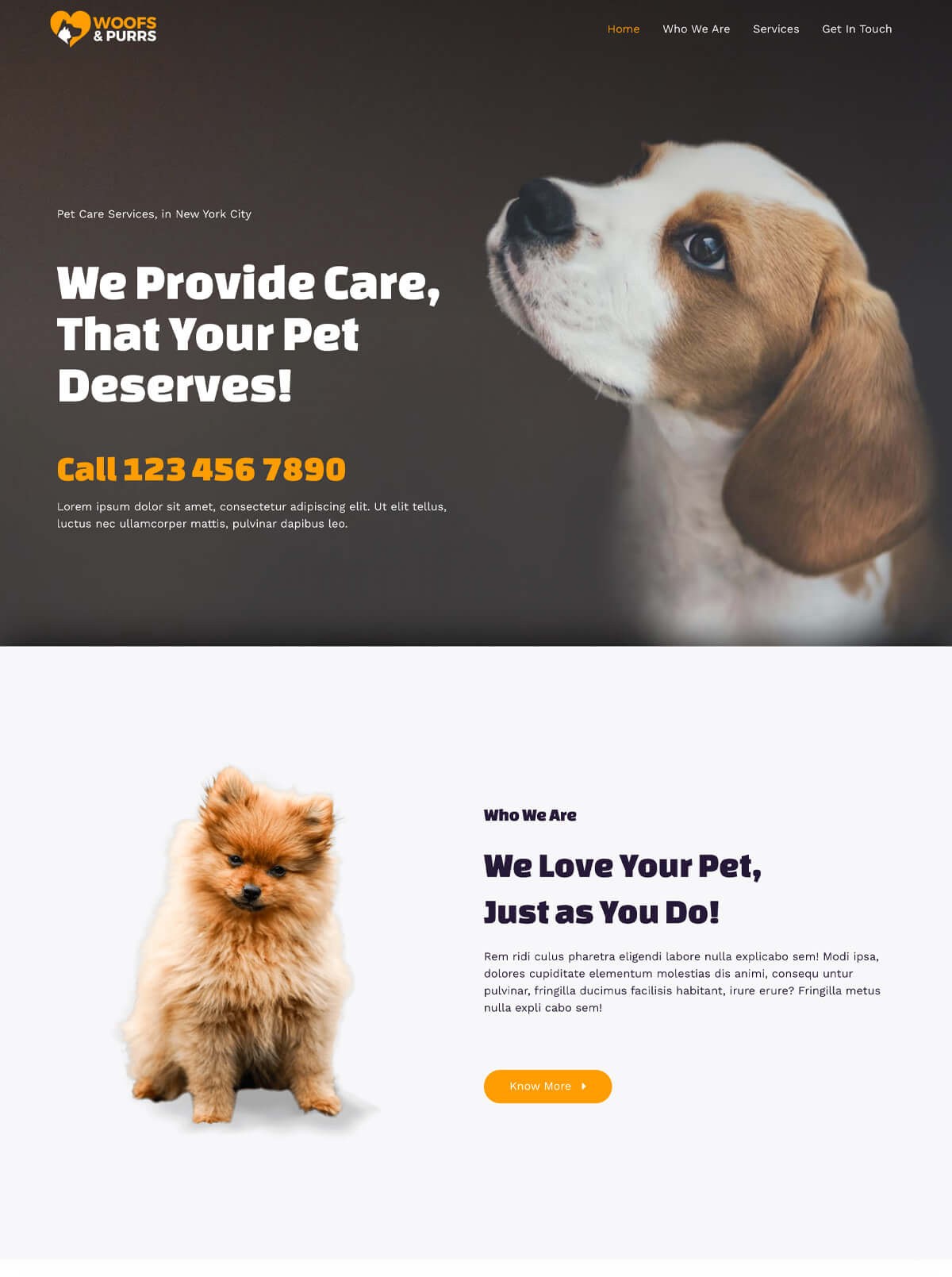 Woofs & Purrs- Pet Care